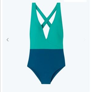 Summersalt Deep Dive one piece in seaglass & seaweed, size 10. Like new.